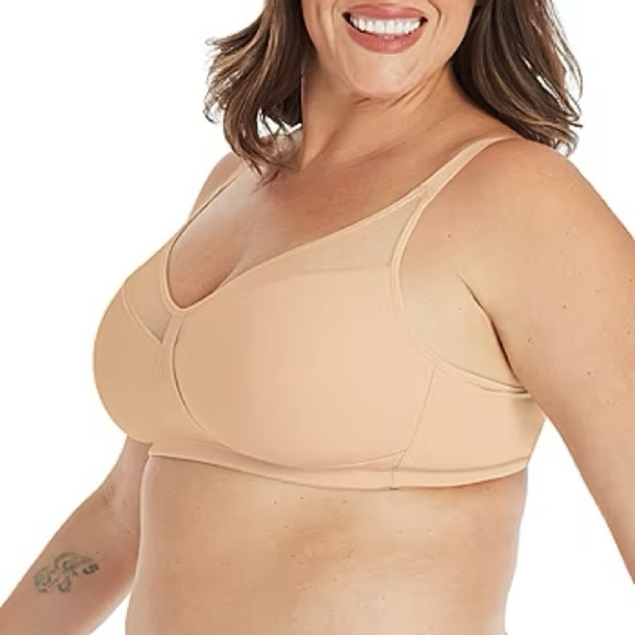 Playtex 18 Hour Smoothing Minimizer Wirefree Bra US4697 Nude 36D - Picture 2 of 9